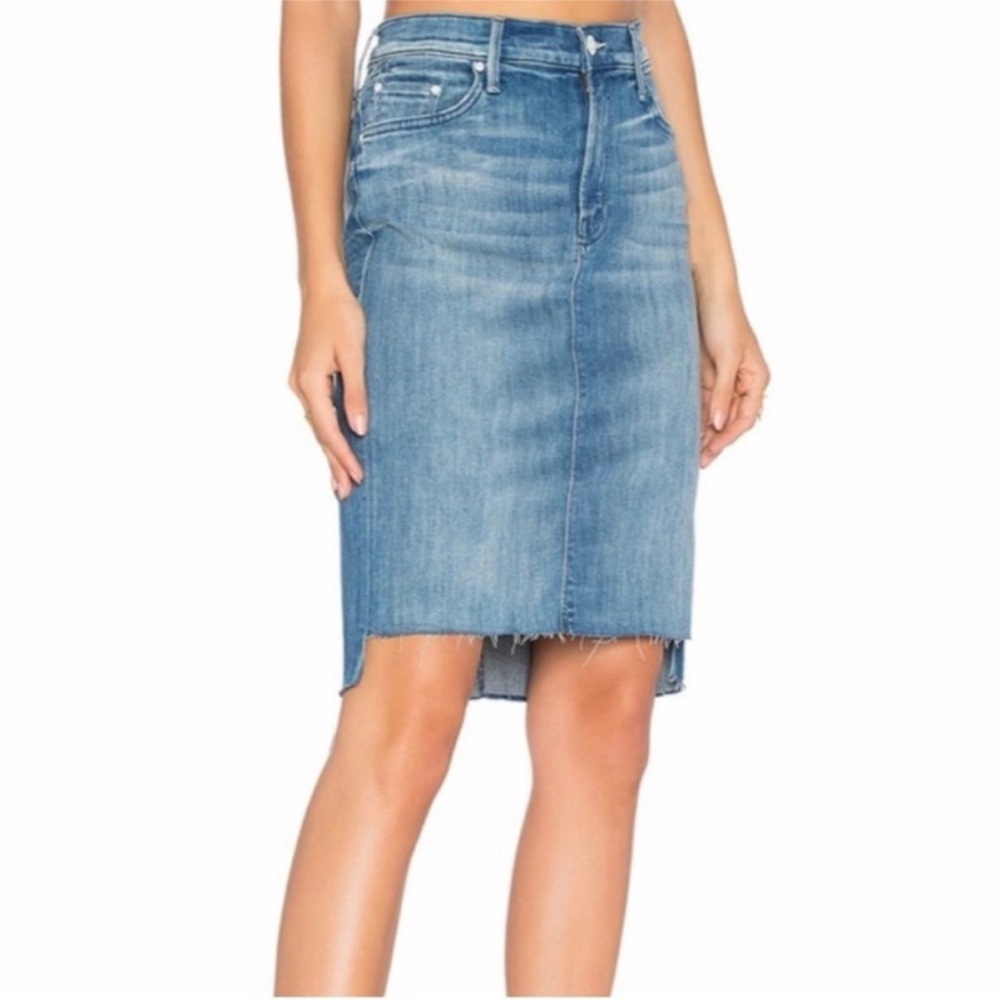 MOTHER JEANS PEG STEP FRAY SKIRT COLOR AFTER ALL THESE YEARS SIZE 27 EUC